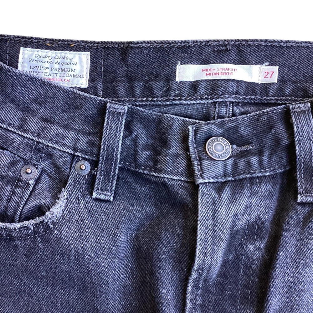 LEVI’S Premium Middy Straight Jeans 27x29 100% Cotton - Picture 3 of 12